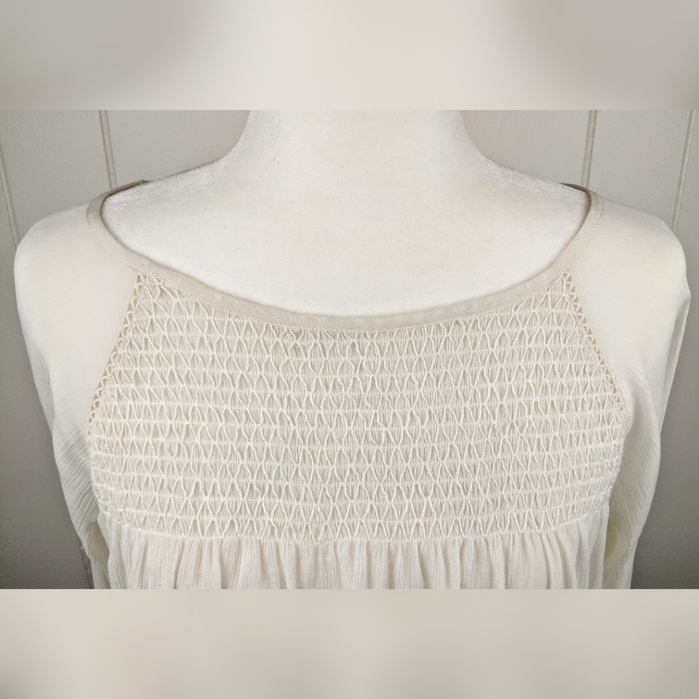 Zara Basic Collection Ivory Boho Blouse, S - Picture 3 of 6